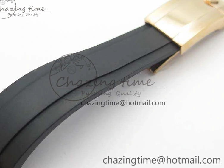 0209 GoodFit Yacht-Master 40mm 116695SATS BP Maker Best Edition Crystal Bezel On Black Rubber Strap Swiss ETA 3555